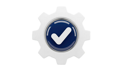 Gear with Verified Check Mark Icon