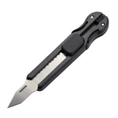 Obraz premium High-End Matte Black Utility Knife with Retractable Blade