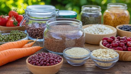 Assorted Seeds and Grains.