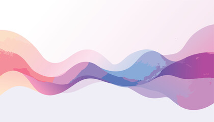 Abstract Wavy Gradient Background with Pastel Pink and Purple Hues