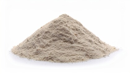 Heap of Flour on White.