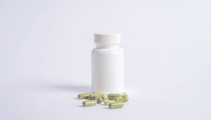 Green Pills and Bottle.