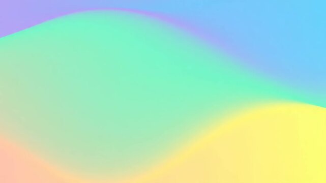 A calming animated scene of colorful gradients flowing smoothly in a harmonious pastel palette, creating a soothing and modern visual effect suitable for various digital and creative projects.