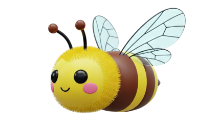 Cute 3D Cartoon Bee