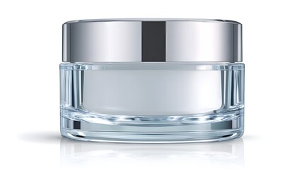 Elegant Skincare Capsule Jar with Transparent Body Perfect for Concentrated Treatments and Modern Beauty Routine