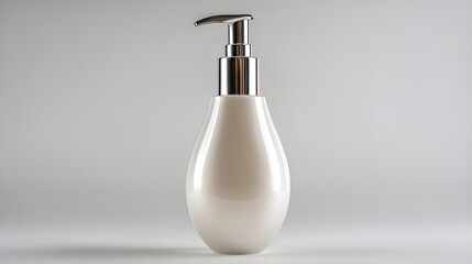 Elegant Skincare Pump Bottle with Balanced Proportions Perfect for Daily Lotion and Serum Application Routine