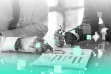 Fototapeta premium Business Brainstorming Graph Chart Report Data Concept