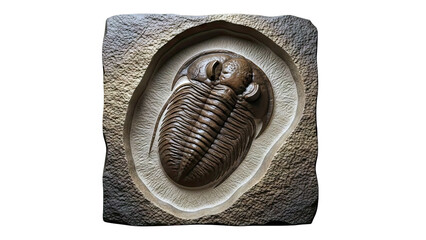 Trilobite Fossil Embedded in Stone Matrix
