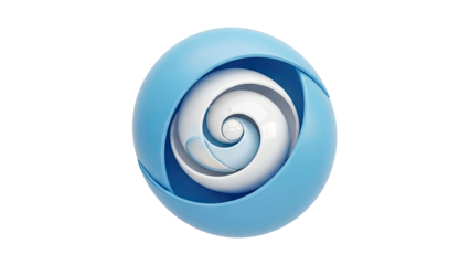 Abstract Swirling Orb Logo Design