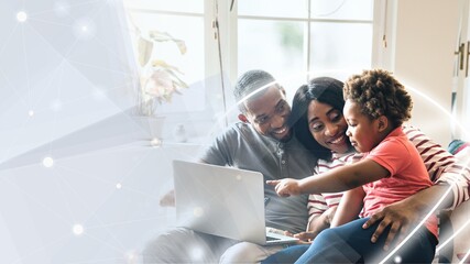 African family spending time together