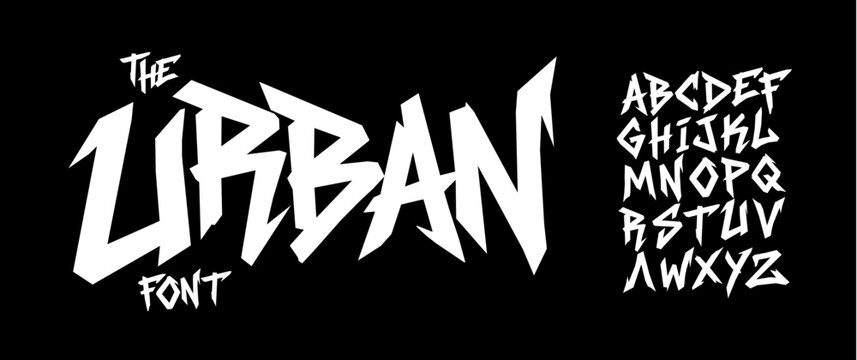 Street cool font typography logo. Skater modern alphabet design urban cartoon typeface.