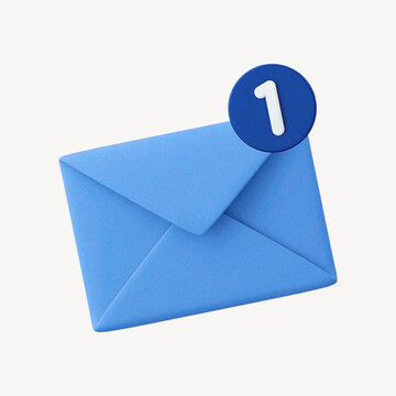 3D notification email illustration