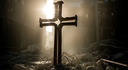 "The Steel Cross of Ground Zero &ndash; Symbol of Faith and Hope"