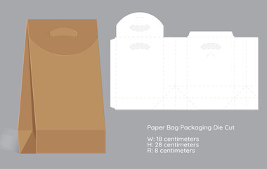 Modern Paper Bag Packaging Template