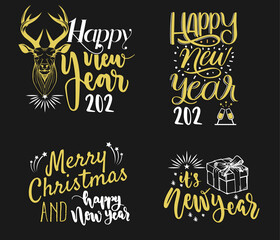 Christmas and New Year Decor Elements