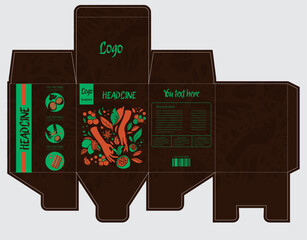 Elegant Dark Food Package Template