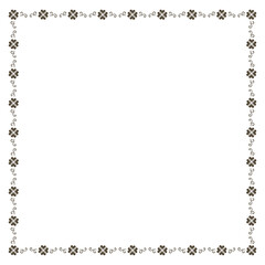 Obraz premium Black floral frame design element