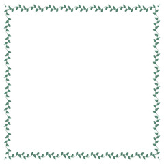 Obraz premium Squared green leafy frame design element
