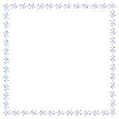 Fototapeta premium Blue ornamental frame design element