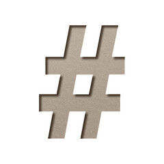 Obraz premium Png clipart hashtag symbol paper cut word art