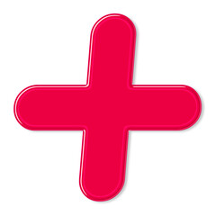 Fototapeta premium Jelly bold embossed png plus sign typography