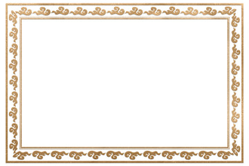 Frame png clouds pattern golden square in Chinese New Year theme