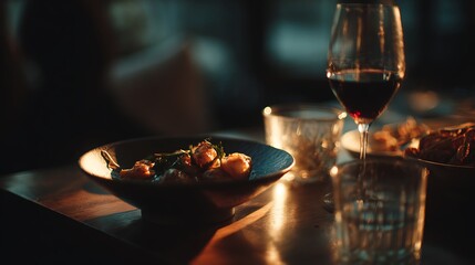 Delicious food paired with complementary beverage, both partially visible