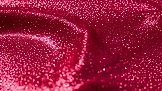 Festive Red Glitter Sparkle Texture Backdrop Video Shiny Sequins Elegant Decoration Motion Effects Background Design Glamour Celebration Visuals
