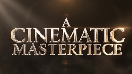 Cinematic Masterpiece Title Card with Dramatic Lighting and Smoke Effects
