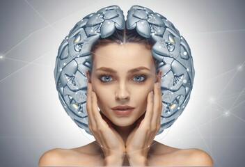 Futuristic Digital Woman Portrait