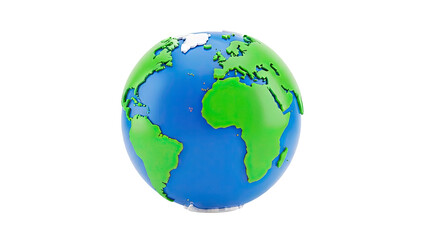 Obraz premium Stylized Globe of Earth with Continents