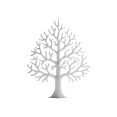 Obraz premium A white christmas tree ornament with a sparkling sugared texture on a minimalist background with a soft shadow. Sophisticated festive decoration concept