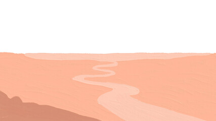 Fototapeta premium Abstract river png border transparent background