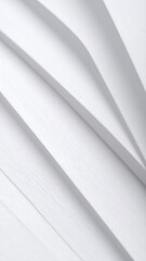 Obraz premium Stacked white papers close-up
