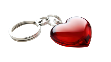Red heart keychain valentine's day love gift accessory