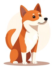 Obraz premium Cartoon dog sitting