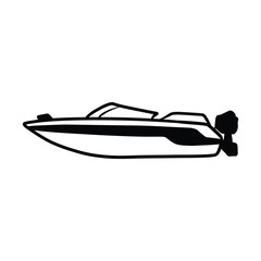 Speedboat Motorboat Watercraft Vector Illustration