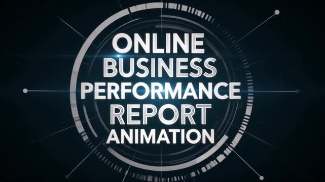 Online business performance report animation