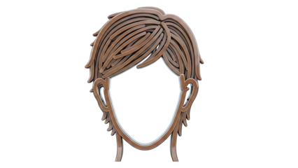 Brown Hair and Ear Frame