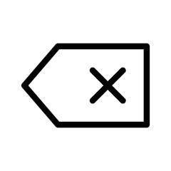 Fototapeta premium Backspace Icon Vector Symbol Design Illustration