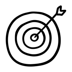 Target hand drawn icon