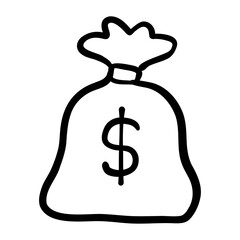 Profit hand drawn icon