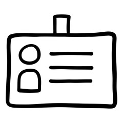 Profile hand drawn icon