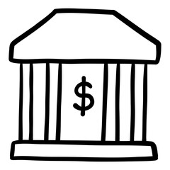 Finance hand drawn icon