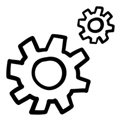 Settings hand drawn icon