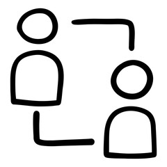 Network hand drawn icon