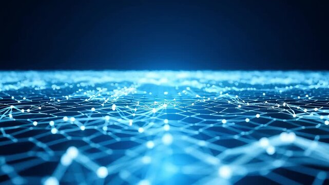 Digital Network Connection Grid Data Connection Visualization Technology Artificial Intelligence