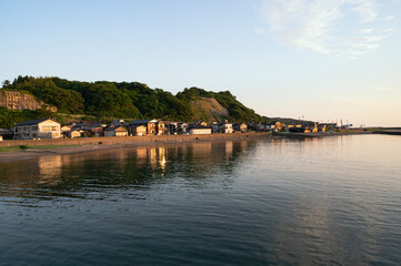 Obraz premium 新潟 出雲崎海岸の夕景