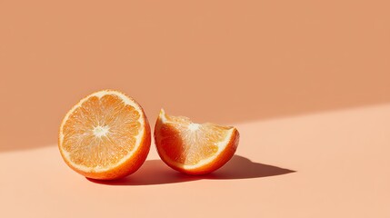 Delicious food positioned very small within large negative space