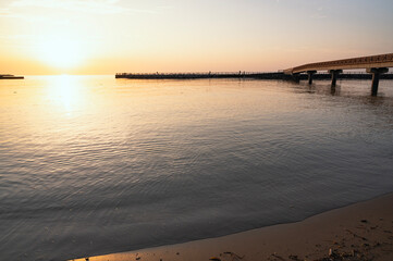 Obraz premium 新潟 出雲崎の夕景